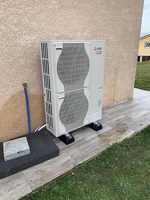 Installation d'une PAC ecodan module exterieur